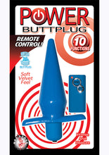 Load image into Gallery viewer, Power Butt Plug With Remote Control Waterproof 5 Inch Blue