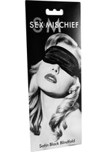 Load image into Gallery viewer, Sex And Mischief Satin Black Blindfold