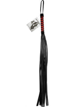 Load image into Gallery viewer, Sex and Mischief Red And Black Stripe Flogger