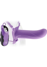 Load image into Gallery viewer, Fetish Fantasy Elite Vibrating 6 Inch Hollow Strap On Silicone Waterproof Purple