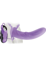 Load image into Gallery viewer, Fetish Fantasy Elite Vibrating 8 Inch Hollow Strap On Silicone Waterproof Purple