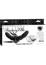 Load image into Gallery viewer, Fetish Fantasy Elite Double Delight Strap On Silicone 10 Inch Black
