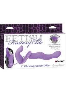 Fetish Fantasy Elite 7 Inch Vibrating Penetrix Dildo Silicone Waterproof Purple