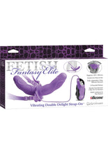 Load image into Gallery viewer, Fetish Fantasy Elite Vibrating Double Delight Strap On Silicone Waterproof 10 Inch Purple