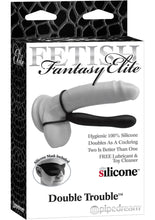 Load image into Gallery viewer, Fetish Fantasy Elite Double Trouble Silicone Male Strap On Dildo Waterproof 6 Inch Black