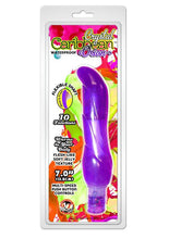 Load image into Gallery viewer, Jelly Caribbean Orion Vibrator Waterproof 7 Inch Purple
