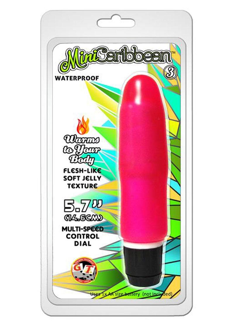 Mini Caribbean Vibrator Number 3 Waterproof 5.75 Inch Pink