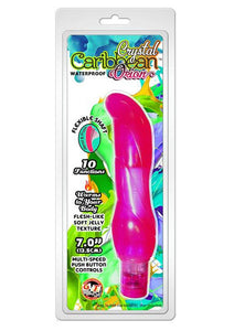 Jelly Caribbean Vibrator Number 8 Waterproof 7 Inch Pink