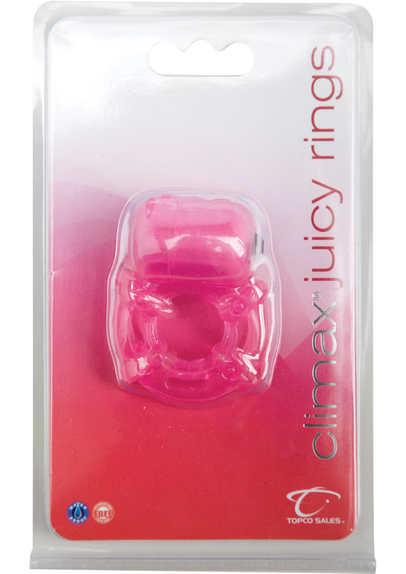Climax Juicy Rings Cock Ring Waterproof Pink