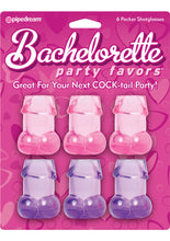 Load image into Gallery viewer, Bachelorette Party Favors Shot Glasses 6 Piece Set Assorted Colors