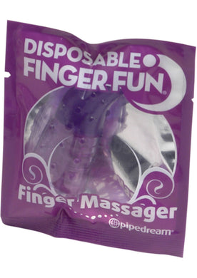 Disposable Finger Fun Finger Massager Waterproof Purple