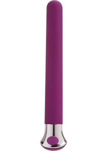 10 Function Risque Slim Vibrator Waterproof 5.5 Inch Purple