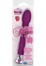 Load image into Gallery viewer, 10 Function Risque Tulip Vibrator Waterproof 5.75 Inch Purple