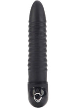 Load image into Gallery viewer, Power Stud Ribbed Vibrator Waterproof Black 6.75 Inch