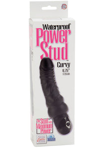 Power Stud Curvy Vibrator Waterproof Black 6.75 Inch