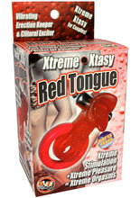 Load image into Gallery viewer, Xtreme Ring Of Xtasy Red Tongue Waterproof Cockring Red