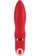 Load image into Gallery viewer, 10 Function Adonis Explorer Silicone Massager Waterproof Red 5.5 Inch
