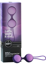 Load image into Gallery viewer, Key Stella II Double Kegel Ball Set Silicone Purple