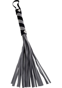 First Time Fetish Flogger 11 Inch Black And Grey