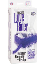 Load image into Gallery viewer, Silicone Love Rider Hipster Harness With Probe Purple