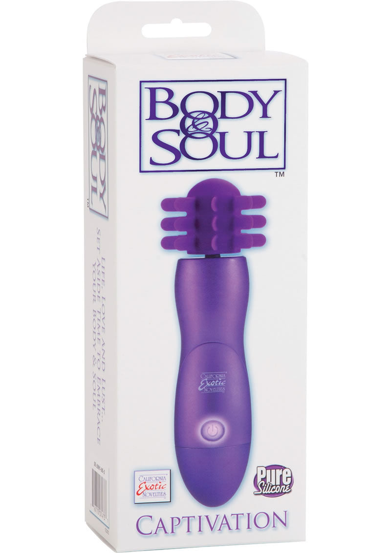 Body and Soul Captivation Silicone Rotating Massager Purple 7.5 Inch