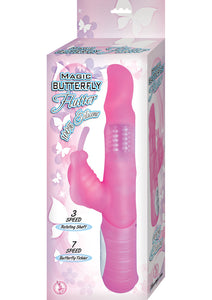 Magic Butterfly Flutter Silicone Vibrator Waterproof Pink 6 Inches