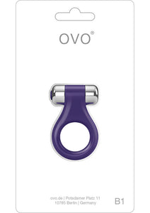 Ovo B1 Cock Ring Waterproof Lilac And Chrome