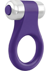 Ovo B1 Cock Ring Waterproof Lilac And Chrome