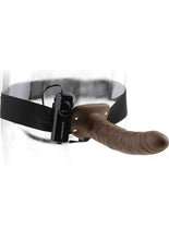 Load image into Gallery viewer, Fetish Fantasy Vibrating Hollow Strap On Brown 8 Inch