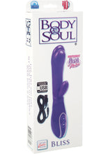 Load image into Gallery viewer, Body and Soul Bliss Rechargeable Dual Vibe Waterproof Purple 3.75 Inch