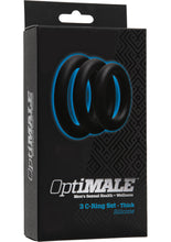 Load image into Gallery viewer, Optimale 3 Silicone C-Ring Set Thick Black