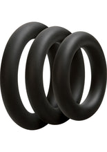 Load image into Gallery viewer, Optimale 3 Silicone C-Ring Set Thick Black