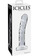 Load image into Gallery viewer, Icicles No 62 Dildo Glass Clear 6.5 Inch