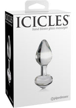 Load image into Gallery viewer, Icicles No 44 Glass Anal Plug Clear 2.5 Inch