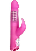 Load image into Gallery viewer, Hustler Toys Silicone Rotating Rabbit With Pleasure Beads Vibrator Waterproof Pink