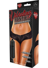 Load image into Gallery viewer, Hustler Toys Vibrating Panties Lace Up Back Thong With Hidden Vibe Pocket Black Medium/Large