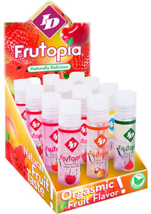 Frutopia Natural Flavor Water Based Personal Lubricant Assorted 1 Ounce 12 Each Per Display