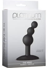 Load image into Gallery viewer, Platinum Premium Silicone The Minis Bubble Butt Plug Black Medium 3.8 Inch