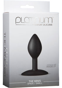 Platinum Premium Silicone The Minis Spade Butt Plug Black Small 3 Inch