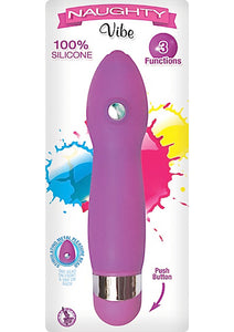Naughty Vibe Silicone Vibe Waterproof Purple 6.25 Inch