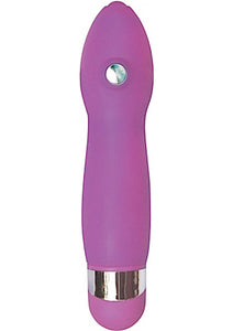 Naughty Vibe Silicone Vibe Waterproof Purple 6.25 Inch