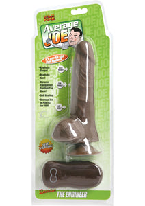 Average Joe Quentin The Engineer Wired Remote Control Dildo Black 5.75 Inch
