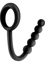 Load image into Gallery viewer, Fetish Fantasy Elite Ball Cinch With Anal Bead Silicone Black
