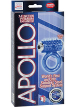Load image into Gallery viewer, Apollo 7 Fuction Premium Enhancer Vibrating Cockring Blue 1.5 Inch Diameter