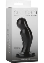 Load image into Gallery viewer, Platinum Premium Silicone The P-Plug Anal Plug Prostate Massager Black