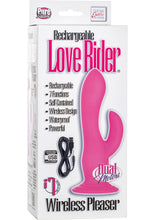 Load image into Gallery viewer, Rechargeable Love Rider Wireless Pleaser Silicone Dual Vibe Waterproof Pink 4.25 Inch
