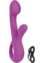 Load image into Gallery viewer, Lust L18 Silicone Dual Vibrator Waterproof Purple 7.75 Inch