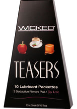 Load image into Gallery viewer, Wicked Teasers Lubricant Counter Display 12 Packs Per Display Assorted Flavors