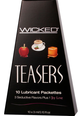 Wicked Teasers Lubricant Counter Display 12 Packs Per Display Assorted Flavors