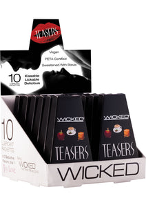 Wicked Teasers Lubricant Counter Display 12 Packs Per Display Assorted Flavors